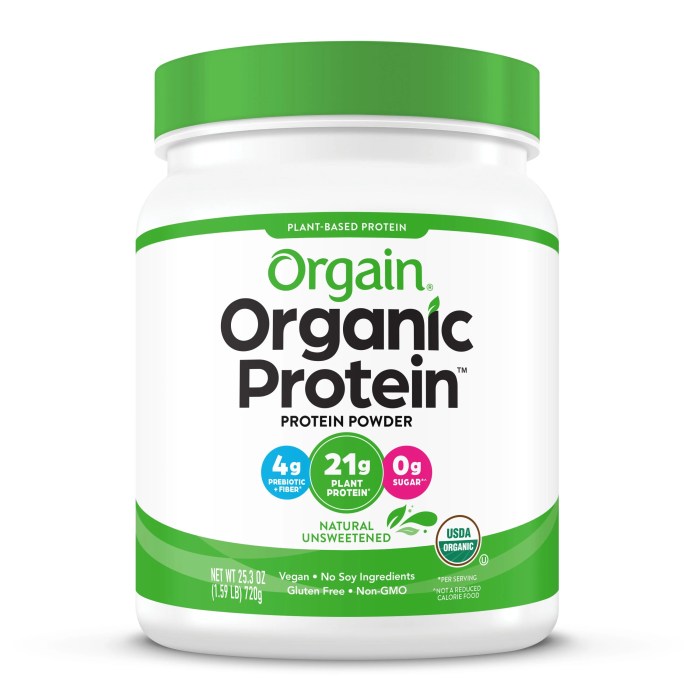 Orgain organic protein nutrition facts