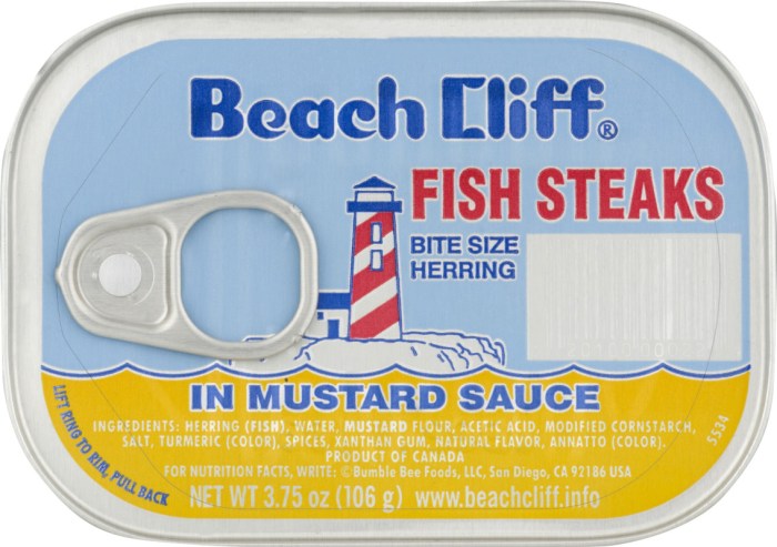 Beach cliff fish steaks nutrition facts