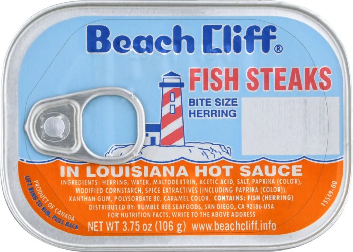 Beach cliff fish steaks nutrition facts