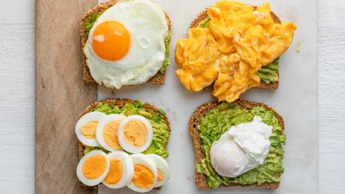 Avocado toast with egg nutrition facts