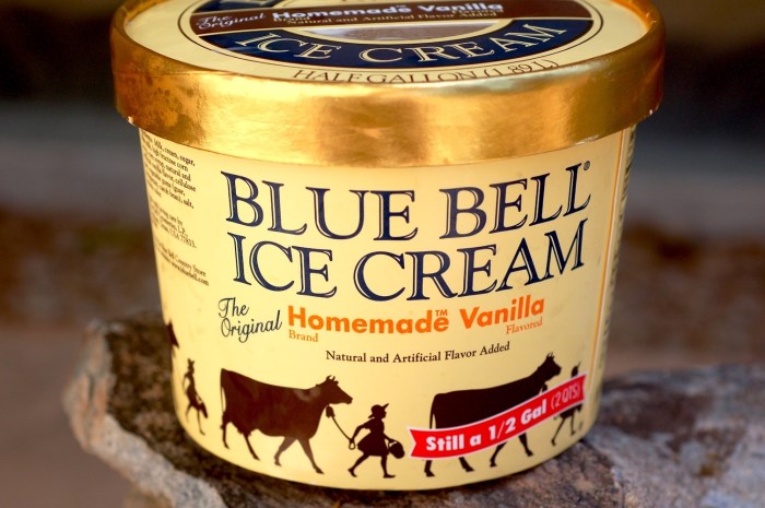 Blue bell ice cream vanilla nutrition facts