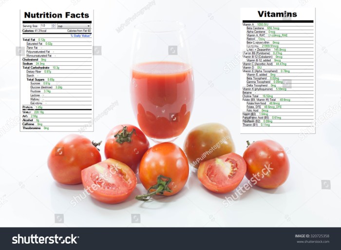 Tomato nutrition juice facts shutterstock stock search